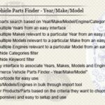 WooCommerce Vehicle Parts Finder - Make/Model/Year