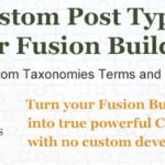 Custom Post Types and Taxonomies for Fusion Builder