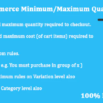 WooCommerce - Minimum/Maximum Quantities